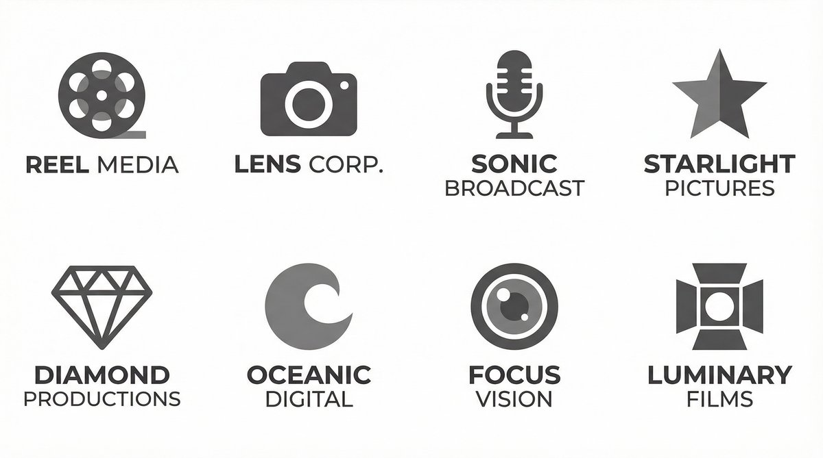 国产视频合作影视品牌Logo墙